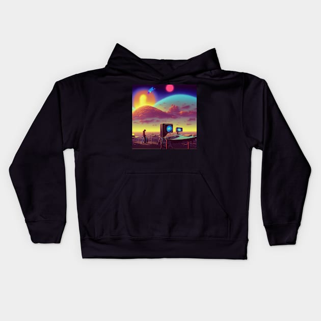 Sun Computer Science Kids Hoodie by Computer Science